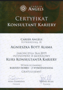 Career Angels Certyfikat Konsultanta Kariery