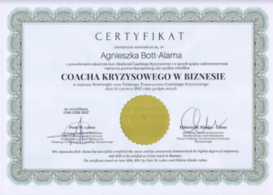 Certyfikat Coacha Kryzysowego w Biznesie