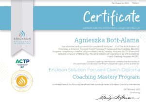 Erickson coaching International Certificate